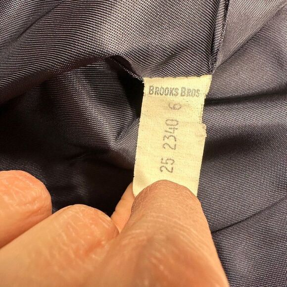 Womens Vintage Brooks Brothers Tailored Long Wool Overcoat Navy - Picture 9 of 10